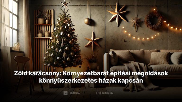 Zöld karácsony: Környezetbarát építési megoldások könnyűszerkezetes házak kapcsán